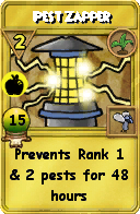 Wizard101 Gardening spell card: Pest Zapper, Spell ID 16451