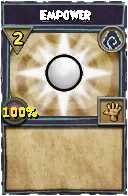 Wizard101 Shadow spell card: Empower, Spell ID 16459