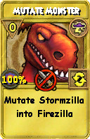 Wizard101 Storm spell card: Mutate Monster, Spell ID 16463