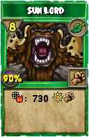Wizard101 Life spell card: Sun Lord, Spell ID 16488