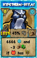 Wizard101 Ice spell card: Hypothermi-HIYA!, Spell ID 16497