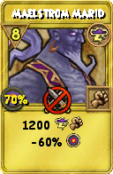 Wizard101 Storm spell card: Maelstrom Marid, Spell ID 16498