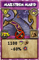 Wizard101 Storm spell card: Maelstrom Marid, Spell ID 16500