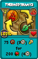 Wizard101 Fire spell card: Thermodynamics, Spell ID 16518