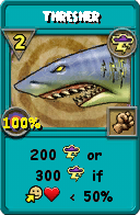 Wizard101 Storm spell card: Thresher, Spell ID 16524