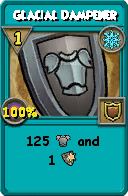 Wizard101 Ice spell card: Glacial Dampener, Spell ID 16526