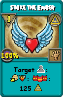 Wizard101 Myth spell card: Stoke the Ember, Spell ID 16527