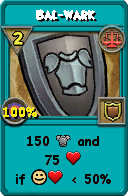 Wizard101 Balance spell card: Bal-wark, Spell ID 16529