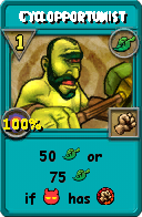 Wizard101 Life spell card: Cyclopportunist, Spell ID 16530
