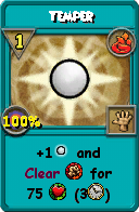 Wizard101 Fire spell card: Temper, Spell ID 16534
