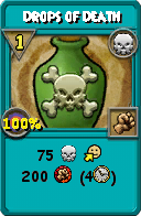 Wizard101 Death spell card: Drops of Death, Spell ID 16541