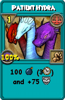 Wizard101 Balance spell card: Patient Hydra, Spell ID 16544