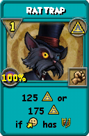 Wizard101 Myth spell card: Rat Trap, Spell ID 16546