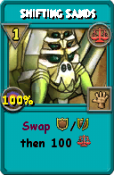 Wizard101 Balance spell card: Shifting Sands, Spell ID 16547