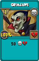 Wizard101 Death spell card: Grimjaws, Spell ID 16549