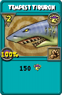 Wizard101 Storm spell card: Tempest Tiburon, Spell ID 16552
