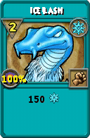 Wizard101 Ice spell card: Ice Lash, Spell ID 16555