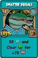 Wizard101 Ice spell card: Shatter Squall, Spell ID 16561
