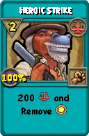Wizard101 Balance spell card: Heroic Strike, Spell ID 16565