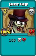 Wizard101 Death spell card: Spirit Thief, Spell ID 16570