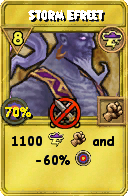 Wizard101 Storm spell card: Storm Efreet, Spell ID 16586