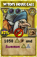 Wizard101 Myth spell card: Witch's House Call, Spell ID 16611