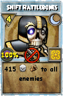 Wizard101 Moon spell card: Shift Rattlebones, Spell ID 16646