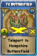 Wizard101 Cantrips spell card: To Buttersfield, Spell ID 16651