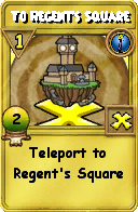 Wizard101 Cantrips spell card: To Regent's Square, Spell ID 16660