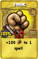 Wizard101 Sun spell card: Strong, Spell ID 16661