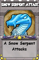 Wizard101 School 16 spell card: Snow Serpent Attack, Spell ID 16663
