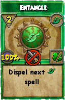 Wizard101 Life spell card: Entangle, Spell ID 16664