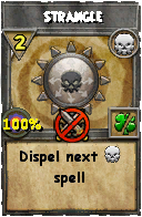 Wizard101 Death spell card: Strangle, Spell ID 16665