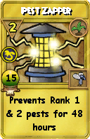 Wizard101 Gardening spell card: Pest Zapper, Spell ID 16667