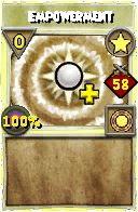 Wizard101 Star spell card: Empowerment, Spell ID 16672
