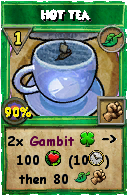 Wizard101 Life spell card: HOT Tea, Spell ID 16673