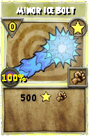 Wizard101 Star spell card: Minor Ice Bolt, Spell ID 16681