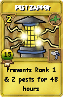 Wizard101 Gardening spell card: Pest Zapper, Spell ID 16685