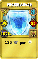 Wizard101 Ice spell card: Frozen Armor, Spell ID 16690