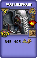 Wizard101 Myth spell card: War Helephant, Spell ID 16698