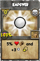 Wizard101 Death spell card: Empower, Spell ID 16704