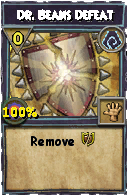 Wizard101 Shadow spell card: Dr. Beans Defeat, Spell ID 16715