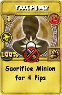 Wizard101 Fire spell card: Take Power, Spell ID 16726