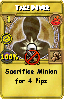 Wizard101 Fire spell card: Take Power, Spell ID 16727