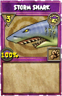 Wizard101 Storm spell card: Storm Shark, Spell ID 16737