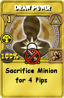 Wizard101 Myth spell card: Draw Power, Spell ID 16744