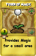 Wizard101 Gardening spell card: Touch of Magic, Spell ID 16749