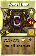 Wizard101 Star spell card: Forest Lord, Spell ID 16755