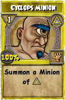 Wizard101 Myth spell card: Cyclops Minion, Spell ID 16757