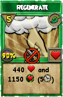 Wizard101 Life spell card: Regenerate, Spell ID 16759